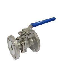 VALV.SFERA 2 PZ INOX 316 PASS.TOT FLANGIATA DN40 1.1/2"